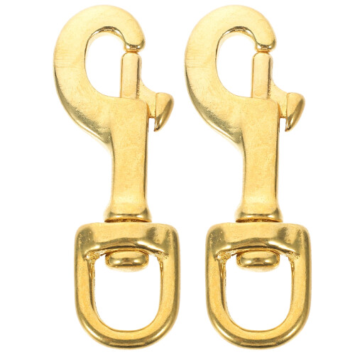 2pcs Brass Swivel Snap Hooks Flag Pole Belt Rope Clips