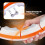 Magnetic Weighted Hula Hoop, TPE, White/Orange, Counter 4
