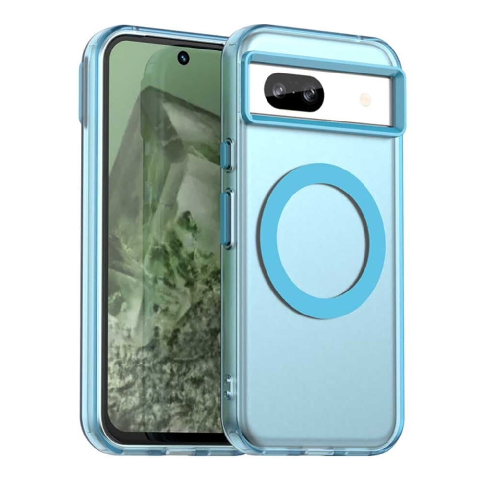 Cute Candy Slim Magsafe-Compatible Case For Google Pixel 8A Â Shockproof, Anti-Slip, Drop Protection Blue 9130661960243