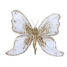 Butterflies Christmas Ornaments Set – Clear DIY Crafts for Tree, Assorted Designs, Festive Home Decor Accents