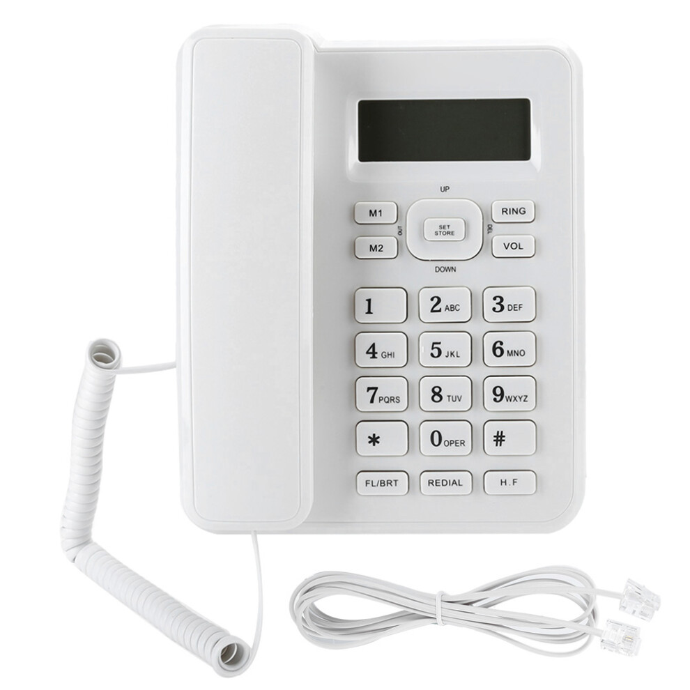 Landline Phone With Answering Machine Capability, Adjustable Ringtone Corded Phone With Caller Id Display, Fsk/Dtmf Dual System Automatic 9071309134650