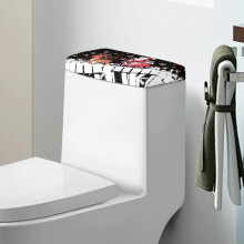 Christmas Santa Toilet Tank Cover with Piano Keys Music, Compatible with Standard Tanks