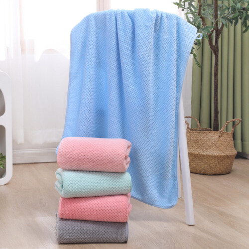 "Πακέτο 2 Μεγάλων Πετσετών Μπάνιου Premium Coral Fleece Pineapple Check - Μαλακές, Απορροφητικές, 2