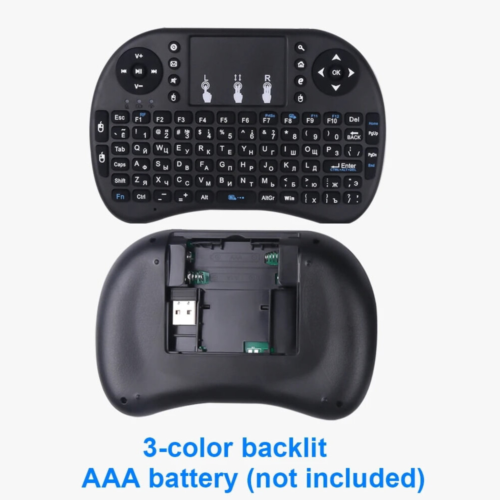 2.4G Wireless Keyboard English Russian Mini Keyboard 3 Color Backlit Keyboard With Toucad For Laptop Android Windows Mac Os 9170372171804