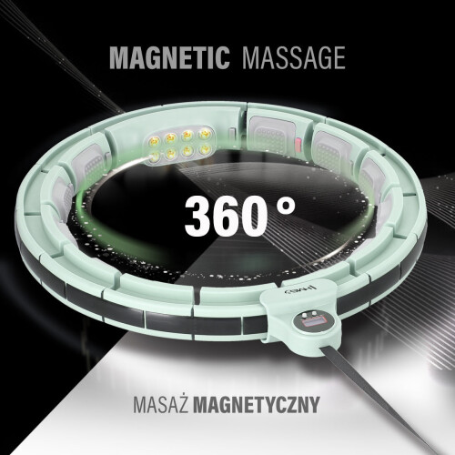 Grön magnetviktad hula-båge med disk 1