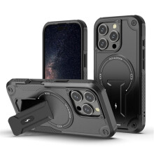 iPhone 16 Pro 6,3 Zoll Hülle MagSafe stoßfest TPU schwarz