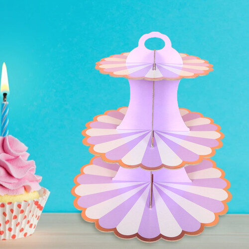 Cake Stand Disposable Paper Lace Edge 3-Tier 2