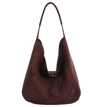 Dámska crossbody kabelka Retro imitácia semišu Cestovná taška Káva