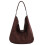 Γυναικεία τσάντα χιαστί Retro Faux Suede Travel Tote Καφέ 1