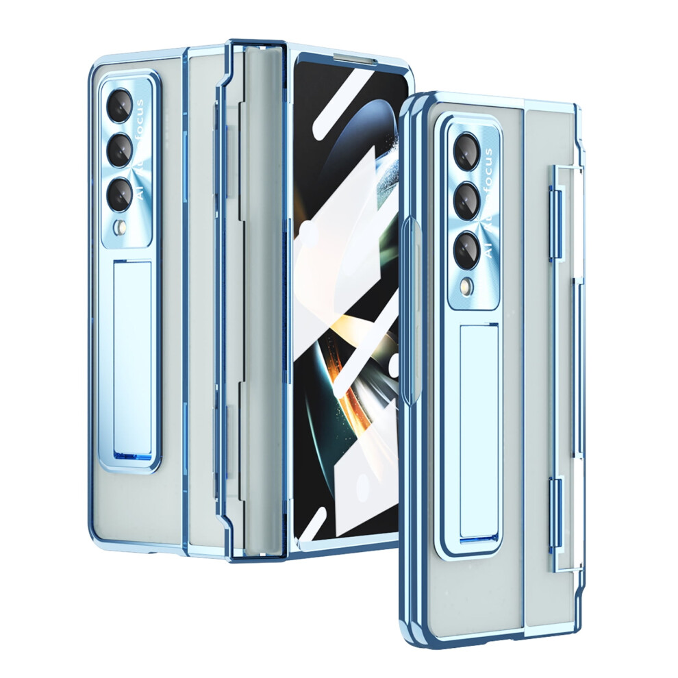 Compatible With Samsung Galaxy Z Fold 3 Case Â Transparent Full-Cover Hinge Protection, Shockproof, Built-In Screen Protector & Magnetic Kickstand, 9170372172788
