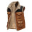 Herren-Fleeceweste mit Farbblockmuster, Khaki, XL 1