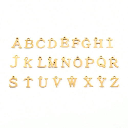 Copper Letter Bow Bead Bracelet Gold 2024