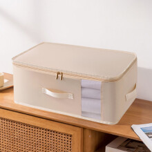 Foldable Underbed Storage Bag w/ Clear Window & Handles – Breathable Zippered Organizer for Clothes, Blankets, Shoes, Toys