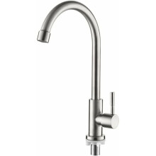 Torneira de bico alto para pias de bar e cozinha, torneira de água fria com rotação de 360 graus, fácil instalação e acabamento anti-óleo, em