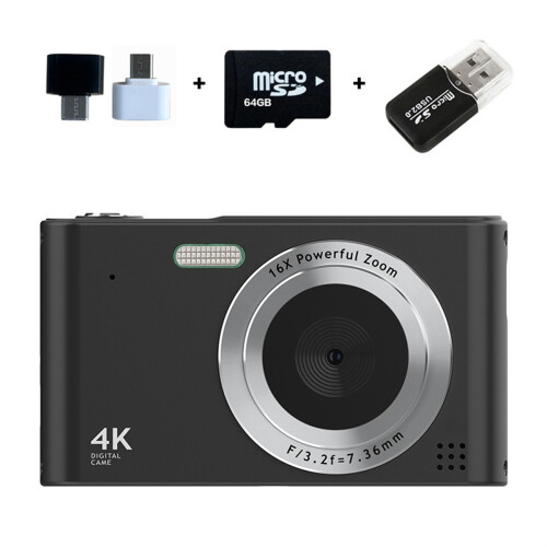 Κάμερα Point and Shoot με ψηφιακό ζουμ 16X, σύστημα διπλού φακού για vlogging και selfies, βίντεο 4K