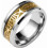 8 mm Edelstahl-Ehering im Jesusfisch-Design 2