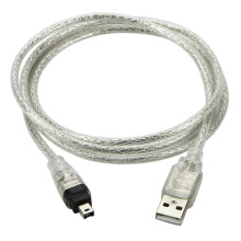 Supports IEEE1394Transfer Rates, Adapter Cable for DV with USB Male to Firewire IEEE1394 4Pin Male Connector, iLink Adapter Cord Cable with