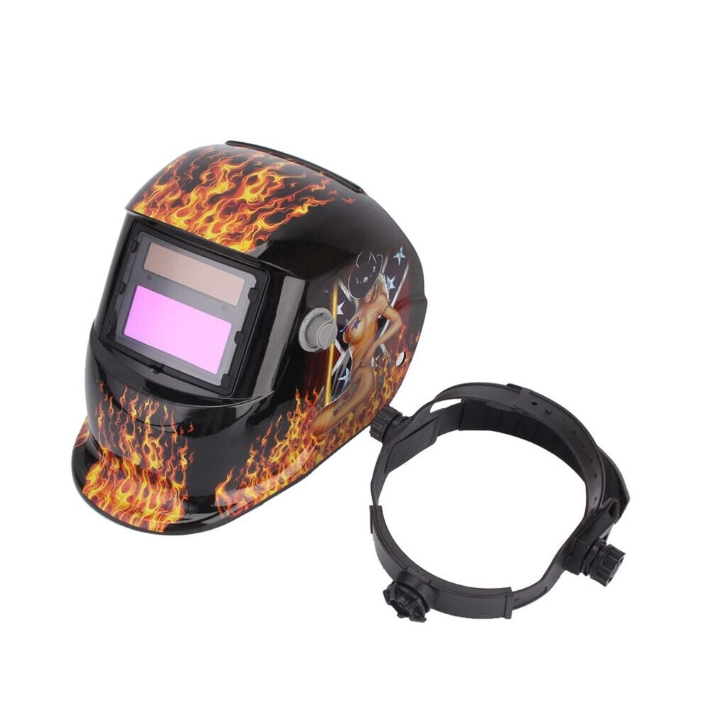 Adjustable Shade Welding Helmet With Multifunctional Design, Solar Powered Auto Darkening Filter And Comfortable Headgear For Tig Mig Arc And 9071309131826