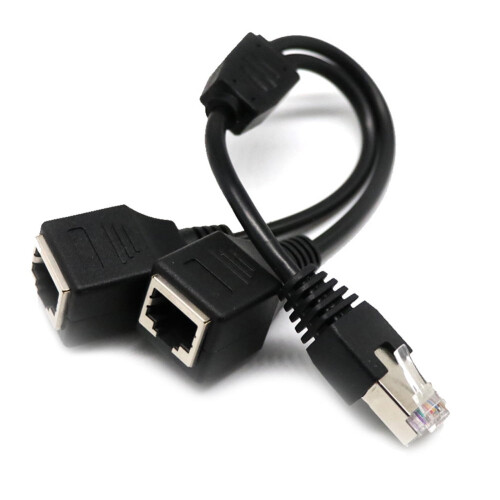 RJ45Ethernet-splitteradapter 2-i-1