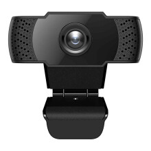 Webcam externe avec microphone à réduction de bruit, haute définition, format compact et portable pour une utilisation nomade, résolution vidéo