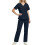 asdoklhq Plus Size Scrubs Γυναικείο Φόρεμα Νοσοκόμας με Κοντομάνικο, Μονόχρωμο, Τσέπη και 1