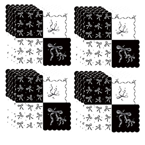 Engångsservetter med rosetttryck, 20-pack