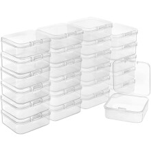 Onbreekbare, multifunctionele plastic opbergdoos, transparante opbergdoos voor kralen, sieraden en klein ijzerwerk, met scharnierend deksel.