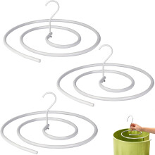 Cintre à draps spiralé en acier inoxydable rotatif pour le linge de dortoir
