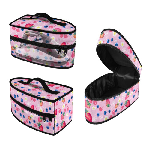 Strawberry and Blueberry Pattern Polyester Dustproof Travel Iron Organizer, Case Only