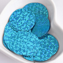 DIY Iridescent Sequin Circles (25mm, 10g) for Hand Stitching, Garment Trims, Masks, Party Decor & Crafts – Light Blue