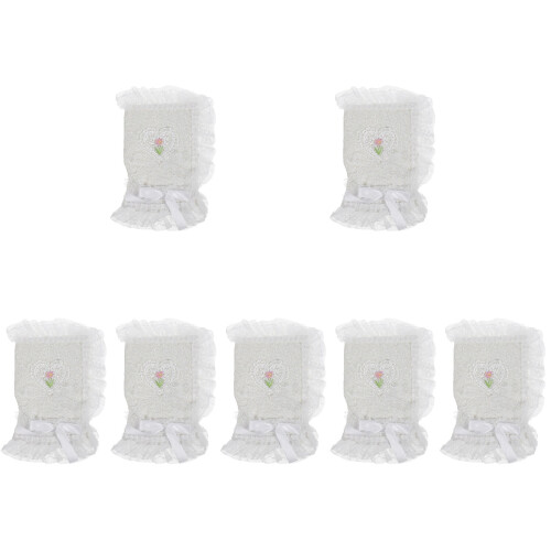 7Stk Weißer -Buchumschlag Polyester Leichter Schutz Für 2