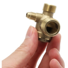 Valvola per compressore d'aria a 90 gradi, parte del compressore d'aria con filettatura G1/2 e G3/8 a 3 porte, valvola di ritegno in rame puro per
