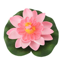 Decorative Floating Lotus Flower With Lily Pad, Weather-Resistant Materials Lifelike Petals For Pond Aquarium Pool Garden Decoration, Durable