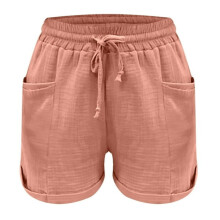 Shorts femininos de verão, leves, casuais, folgados e modernos, com tecido respirável e confortável, fáceis de combinar com blusas.