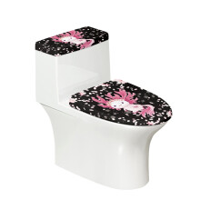 Ensemble de couvre-abattant de toilette en forme de U, 2 pièces, rose de Pâques