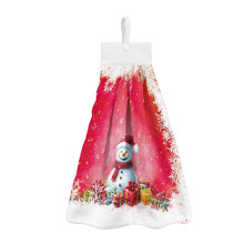 Torchons de cuisine bonhomme de neige de Noël, lot de 2, motif flocon de neige