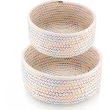 Mini panier de rangement rond, panier décoratif pour chambre d'enfant, panier de rangement multifonctionnel pour jouets et loisirs créatifs, format