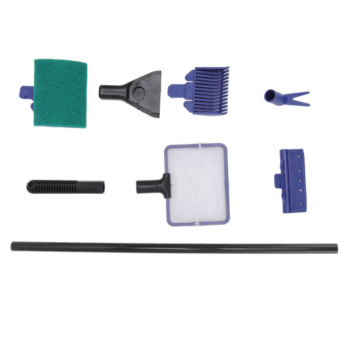 Multifunctional 5-in-1 Fish Tank Cleaning Kit with Support Pole & Handle