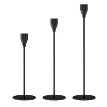 Castiçais cônicos para velas, castiçais decorativos modernos com superfície galvanizada, centros de mesa para decoração de casamentos.