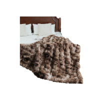 Plaid en fausse fourrure chaude, couverture réversible élégante et douce pour le salon, lavable en machine, design ultra-chaud et épais,