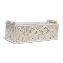 Étagère de comptoir pour réservoir de toilettes, paniers de rangement en macramé, bacs de rangement multifonctionnels, organisateur de placard,