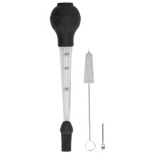 Jeringa para pavo de material apto para uso alimentario con bola de silicona resistente al calor, brocha para salsas y tubo de goteo de aceite para