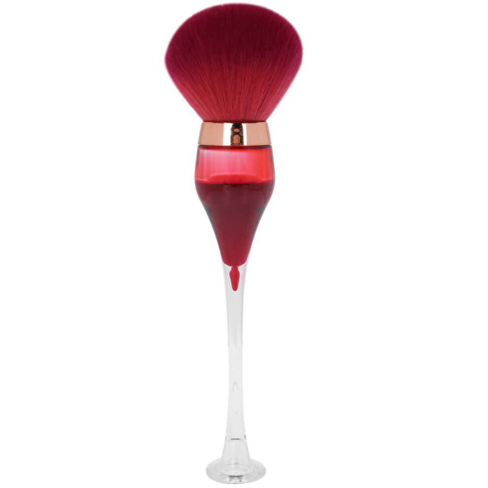 Loose Powder Brush Makeup Tool, Densely Packed Synthetic Bristles with Gentle on Skin Performance, Sturdy Construction Shiny Rhinestones Handle for