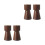 4Pcs Creative Wooden Candle Holders Color Decor 4