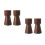 4Pcs Creative Wooden Candle Holders Color Decor 6