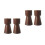 4Pcs Creative Wooden Candle Holders Color Decor 8