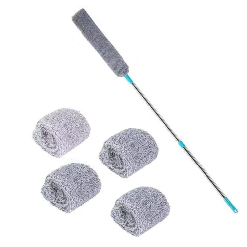 D Telescopic Cleaning Tool With 5 Replacement Cloths For Efficient Dust Removal 1