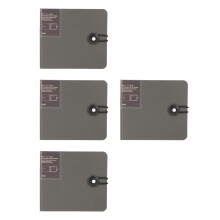 4Stk Dvd Aufbewahrungsordner Grau Mit 12 Fächern, Cd Organizer