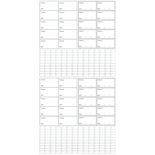 White Multi-Function Food Labels for Bottles Containers Home Use