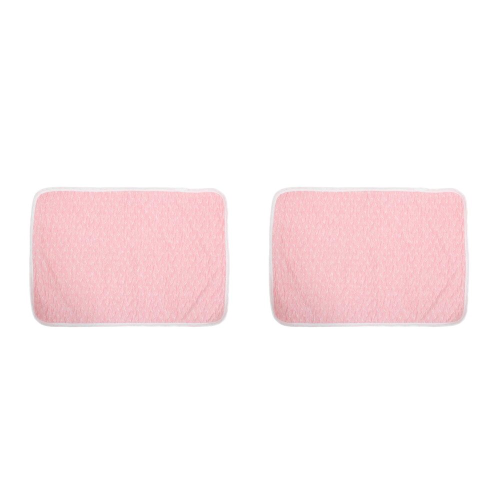 2Pcs Pink Washable Cotton Baby Changing Cushion Multipurpose Urine Mat